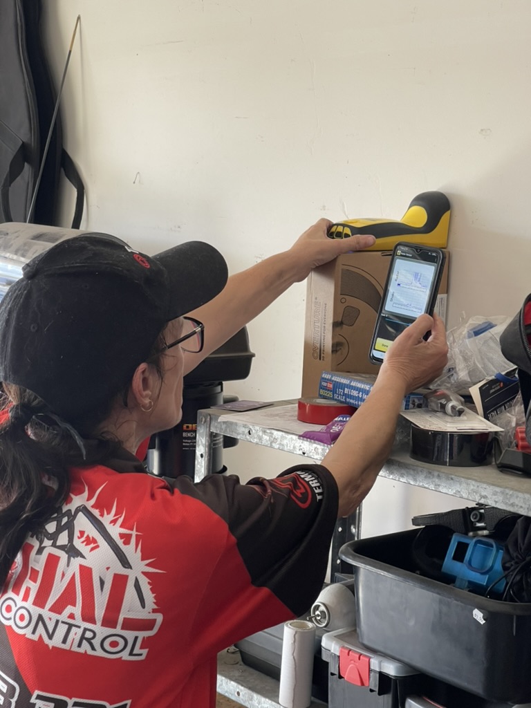 Lethal Pest Control technician carrying out a termite inspection